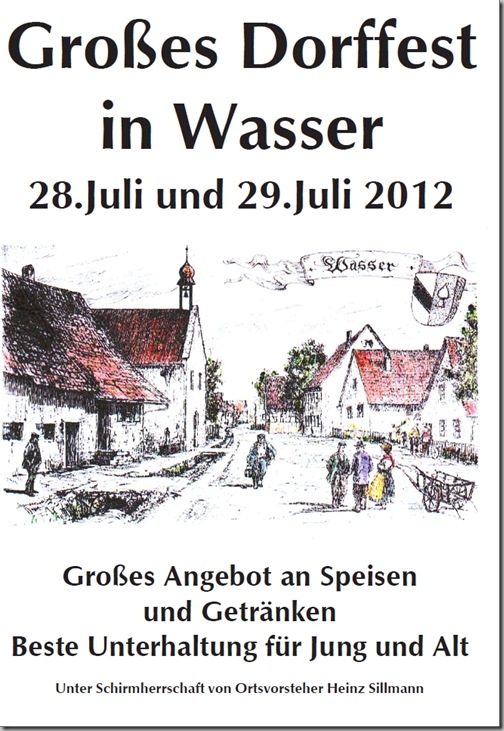 Dorffest Wasser 28. & 29. Juli 2012