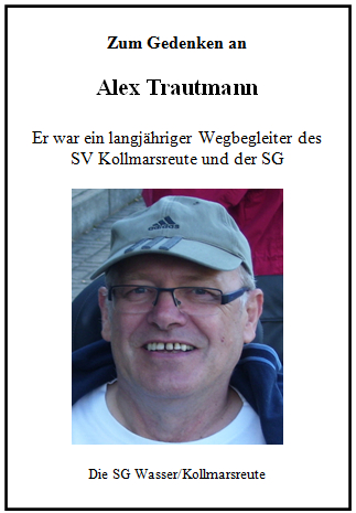 Zum Gedenken an Alex Trautmann